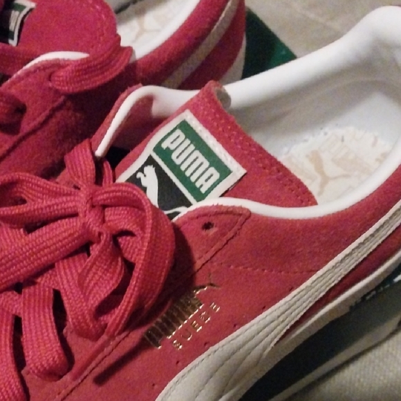 Puma Classic Red Sneakers with White Trim - Picture 2 of 4